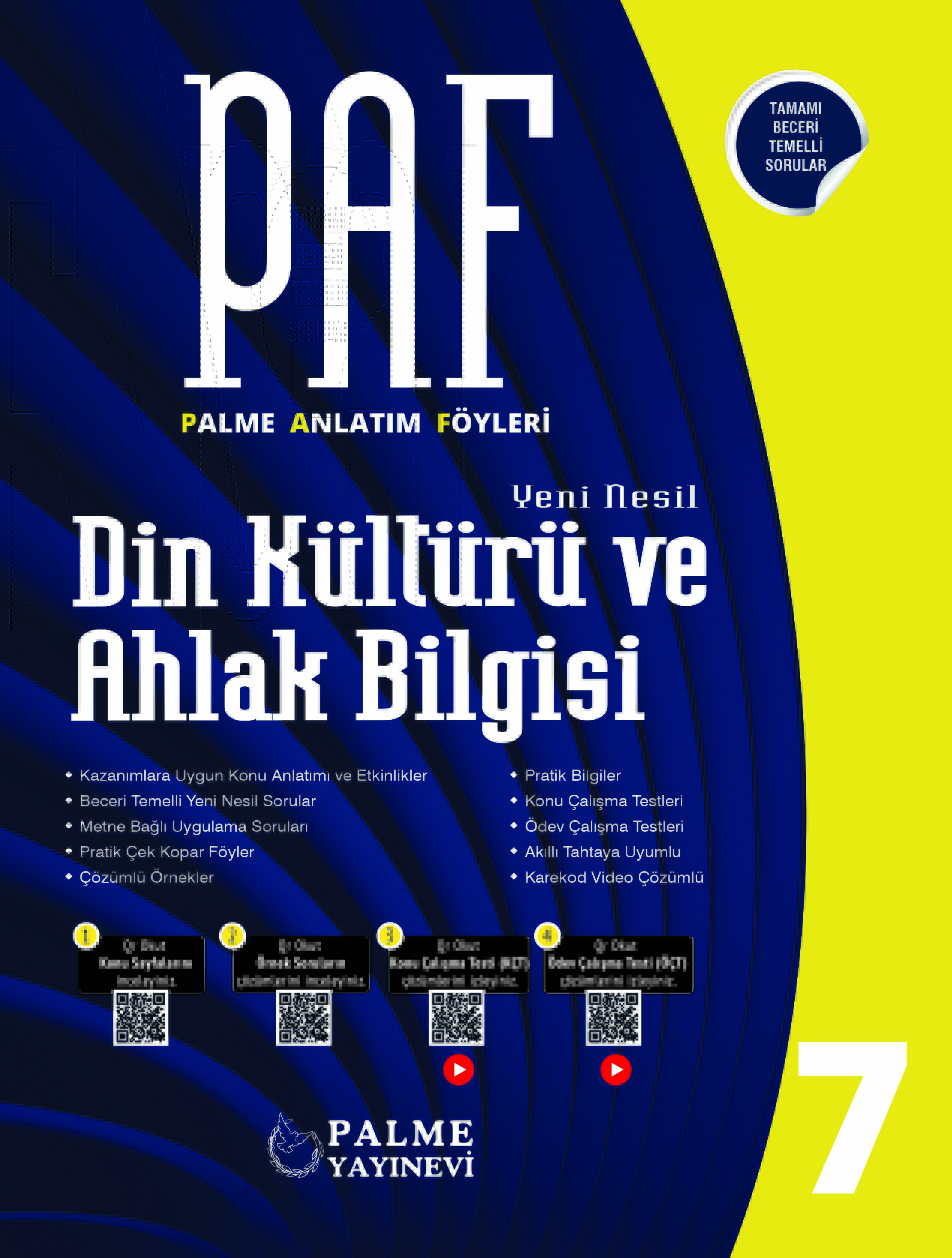 7. Sınıf Din Kültürü ve Ahlak Bilgisi Paf kapak görseli